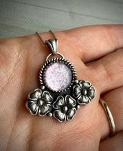 Load image into Gallery viewer, Floral Lepidolite Pendant