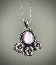 Load image into Gallery viewer, Floral Lepidolite Pendant