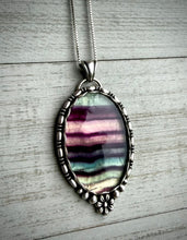 Load image into Gallery viewer, Floral Fluorite Pendant