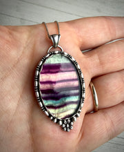 Load image into Gallery viewer, Floral Fluorite Pendant