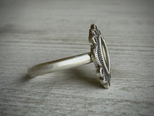 Silver Marquise Ring