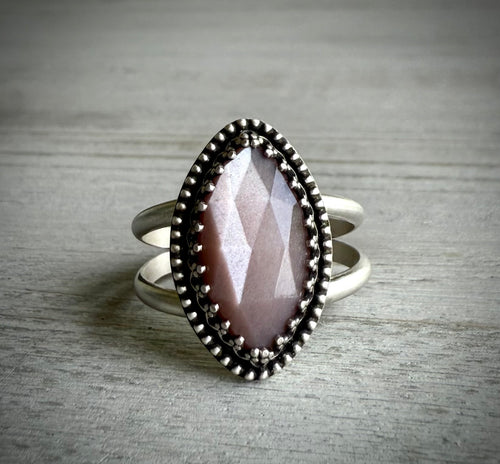 Pink Moonstone Ring