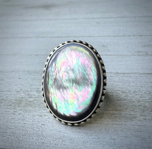 Black Mother of Pearl Ring