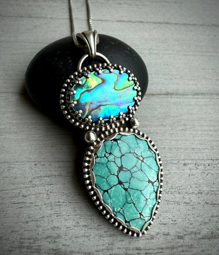 Abalone & Turquoise Pendant