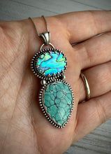 Load image into Gallery viewer, Abalone &amp; Turquoise Pendant