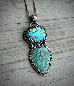 Abalone & Turquoise Pendant