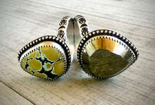 Load image into Gallery viewer, Turquoise &amp; Pyrite Double Stoned Split Ring