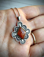 Load image into Gallery viewer, Hand Stamped Confetti Sunstone Pendant
