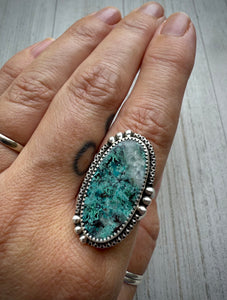 Shattuckite Chrysocolla Ring