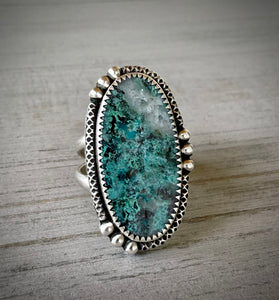 Shattuckite Chrysocolla Ring