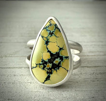 Load image into Gallery viewer, Reserved: Golden Hubei Turquoise Ring- Remainder