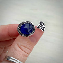 Load image into Gallery viewer, Stoned &amp; Stamped Iolite Ring