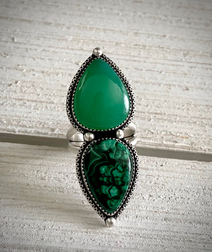 Malachite & Chrysoprase Ring