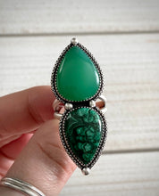 Load image into Gallery viewer, Malachite &amp; Chrysoprase Ring