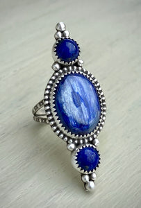 •Sky High• Lapis Lazuli & Kyanite Ring