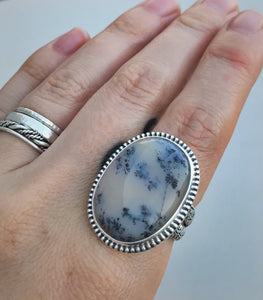 RESERVED: Dendritic Agate Ring