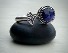 Load image into Gallery viewer, Stoned &amp; Stamped Iolite Ring