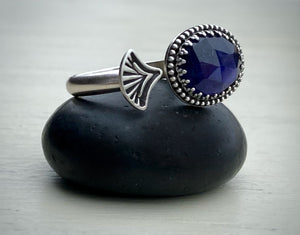 Stoned & Stamped Iolite Ring