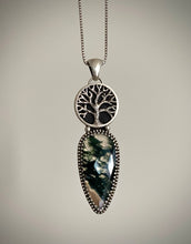 Load image into Gallery viewer, Tree of Life Moss Agate Pendant