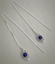 Load image into Gallery viewer, Lapis Lazuli Threader Earrings