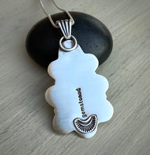 Load image into Gallery viewer, Hand Stamped Bamboo Mountain Turquoise Pendant