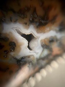 Druzy Honey Dendrite Dagger Pendant