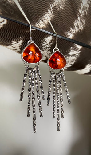 Amber Fringe Earrings