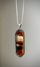 Load image into Gallery viewer, Montana Agate Elongated Hex Pendant