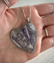Load image into Gallery viewer, Sagenitic Fluorite Heart Pendant