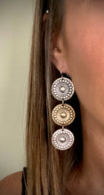 Load image into Gallery viewer, Mixed Metal Moroccan Medallion Earrings