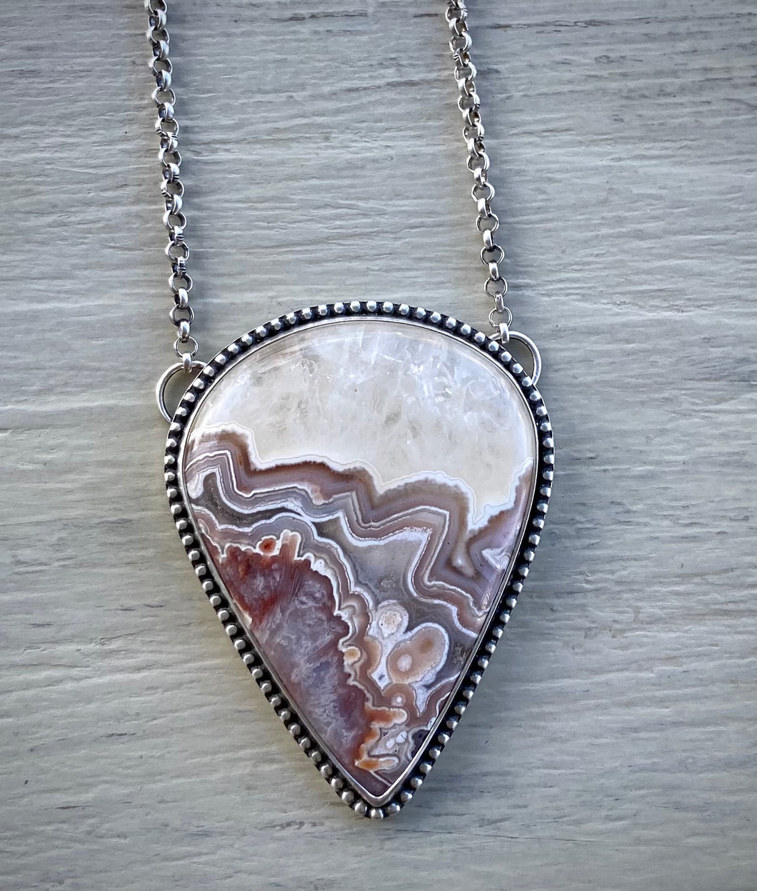 Crazy Lace Agate Necklace- Reserved