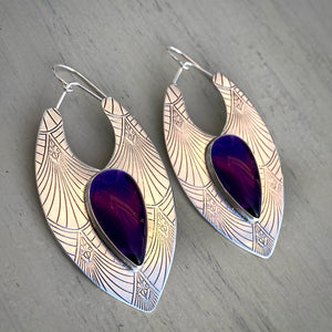 Amethyst Art Deco Earrings