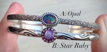 Load image into Gallery viewer, Australian Opal &amp; Star Ruby Stacker Cuffs