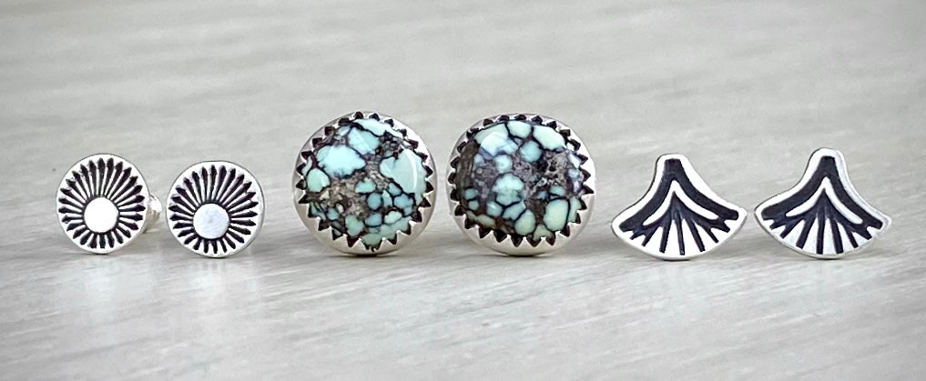 Stoned & Stamped Studs