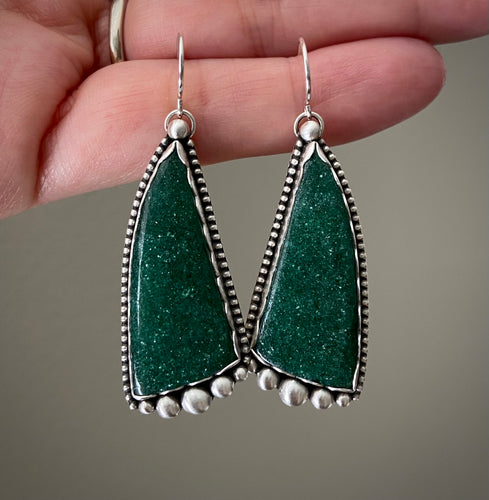 Aventurine Statement Earrings