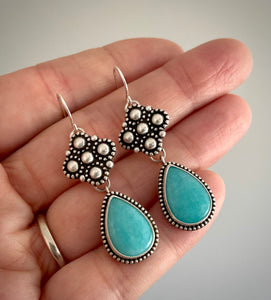 Amazonite Beaded Earrings