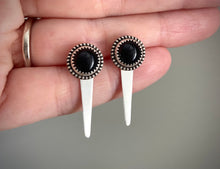 Load image into Gallery viewer, Onyx Spike Earring Jackets