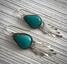 Load image into Gallery viewer, Royston Turquoise Fringe Earrings