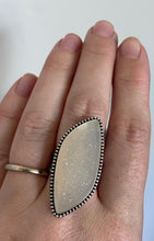 Load image into Gallery viewer, White Quartz Druzy Ring