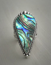 Load image into Gallery viewer, Abalone Teardrop Ring