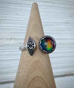 Crystal & Aurora Opal Ring
