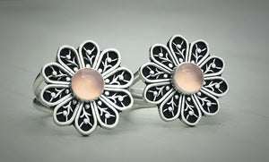 Pink Chalcedony May Flower Ring: 7.5