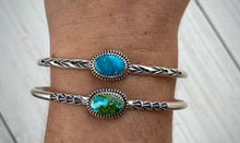 Load image into Gallery viewer, Hand Stamped Sonoran Mountain Turquoise Cuff