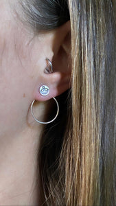 Hand Stamped Hoop Earrings