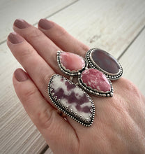 Load image into Gallery viewer, Pink Opal &amp; Thulite Ring