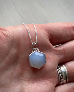 Reserved: Periwinkle Blue Chalcedony Necklace