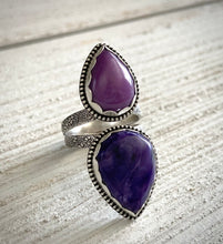 Load image into Gallery viewer, Charoite &amp; Phosphosiderite Ring