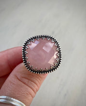 Load image into Gallery viewer, RESERVED: Faceted Rose Quartz Ring