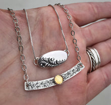 Load image into Gallery viewer, Citrine Curved Bar Necklace