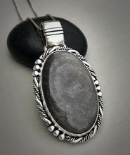 Load image into Gallery viewer, Silver Sheen Obsidian Pendant